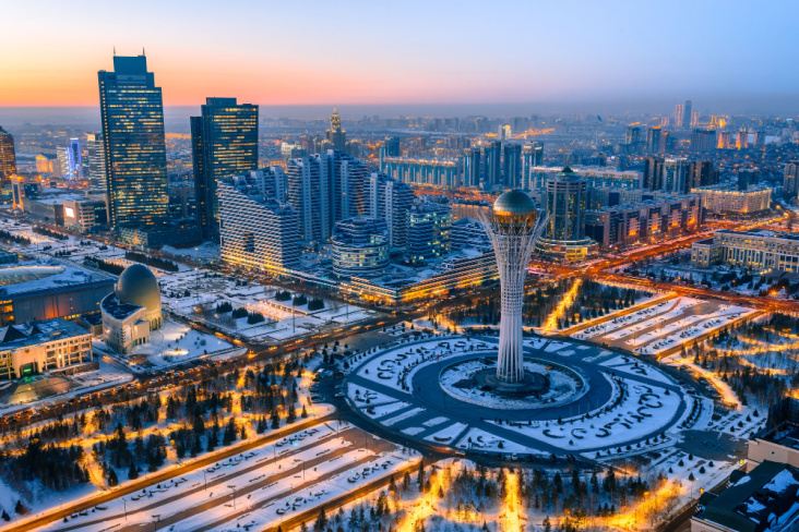 High view of Astana