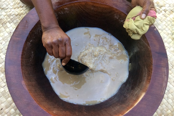 Kava being served