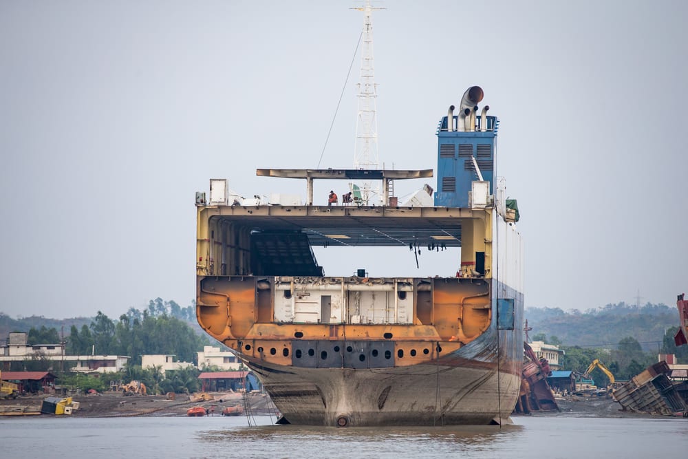 The Chittagong shipbreaking yard 