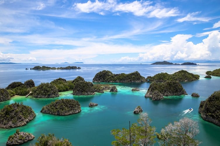 The islands of Raja Ampat in Indonesia
