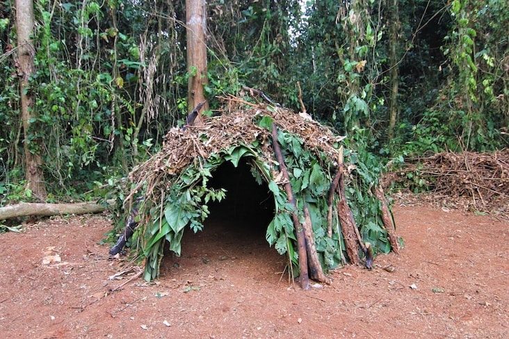 A traditional hut in Dja Reserve, Cameroon