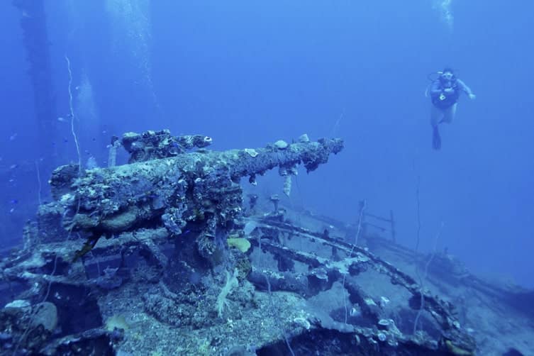 A shipwreck in Micronesia