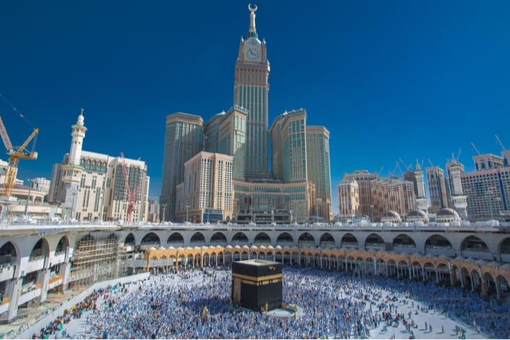 The Abraj Al Bait Towers in Mecca