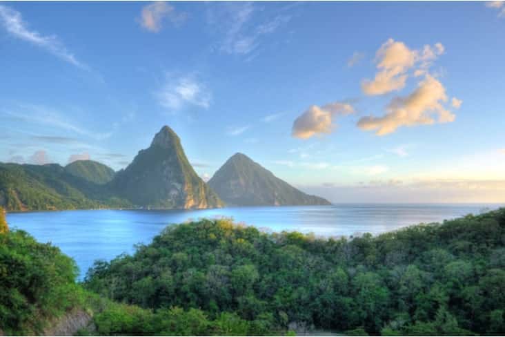 Interesting facts about Saint Lucia include the spectacular Pitons