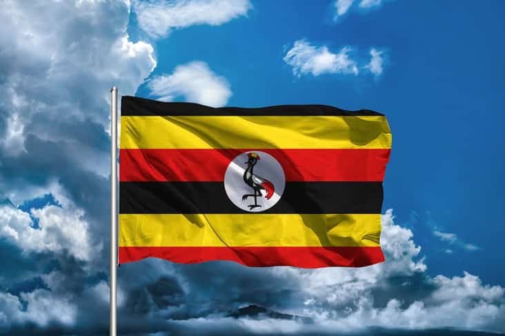 The flag of Uganda 