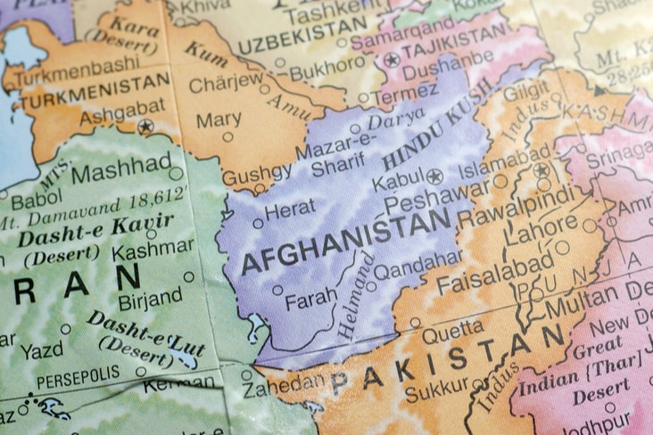A map of Afghanistan