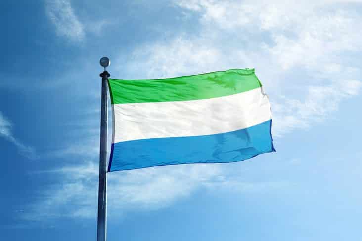 The flag of Sierra Leone 