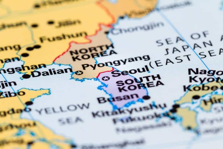 A map of the Korean Peninsula