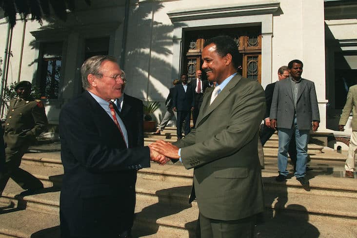 President Isaias Afwerki and Donald Rumsfeld