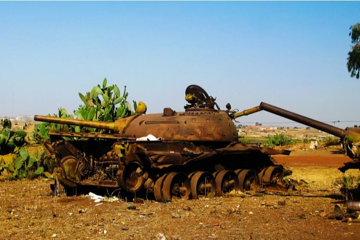 The tank graveyard in Eritrea 