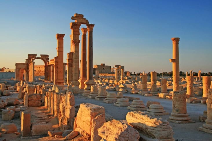 The ancient Roman city of Palmyra before the war 