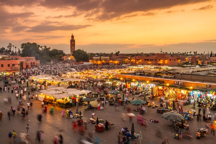 A view of Marrakesh in Morocco