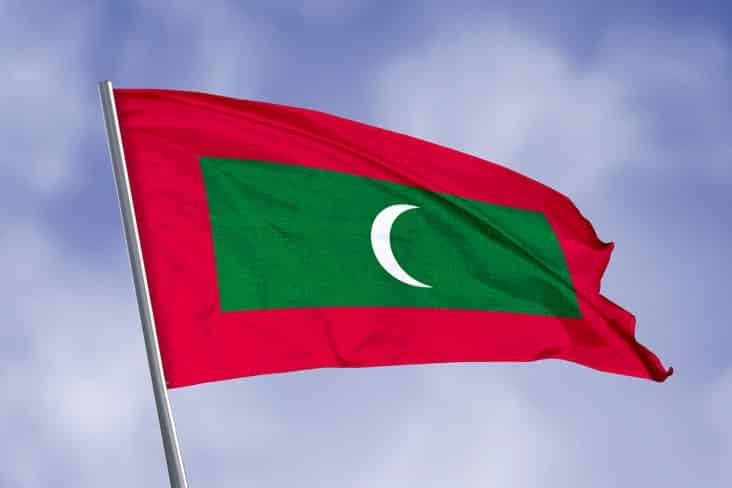 The flag of the Maldives 