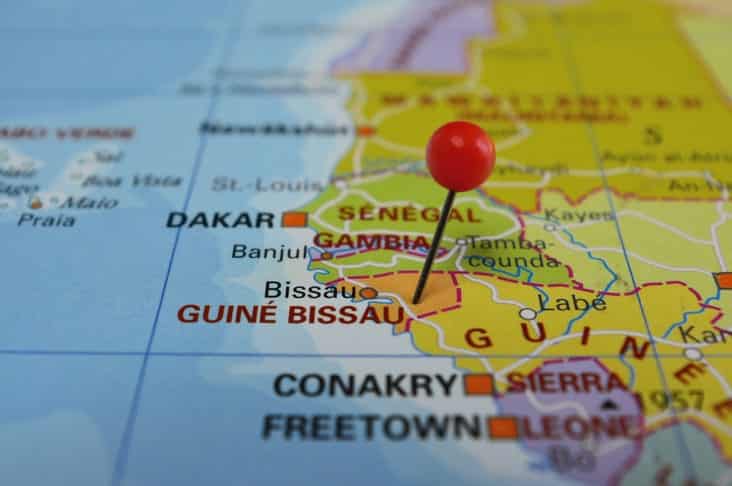 Map of Guinea-Bissau and West Africa