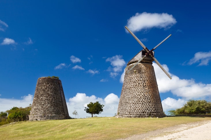 A restored windmill from a plantation