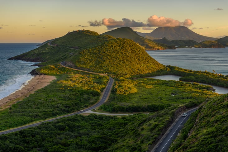 Interesting facts about Saint Kitts and Nevis include its glorious scenery 