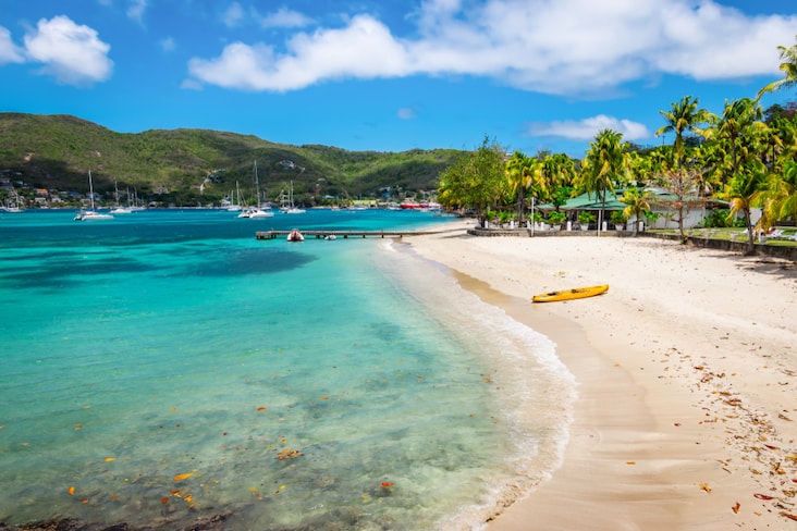 A beach in Bequia