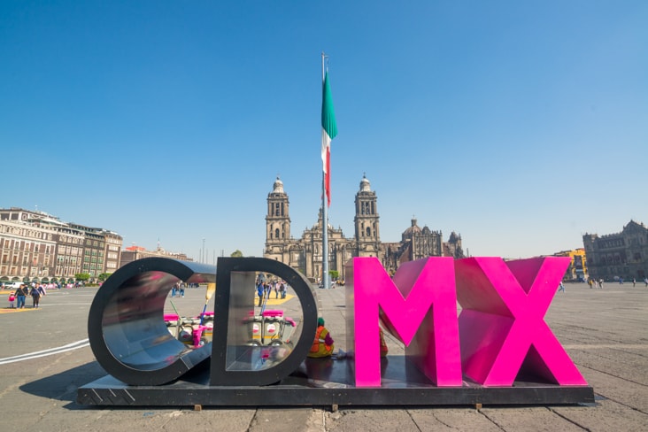 The CDMX sign in Mexico City