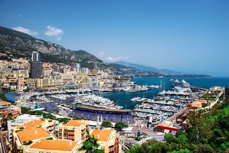 Yachts in Monte Carlo's harbour 