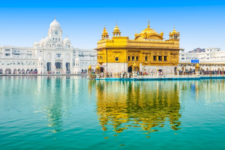 The Golden Temple reflected in the water