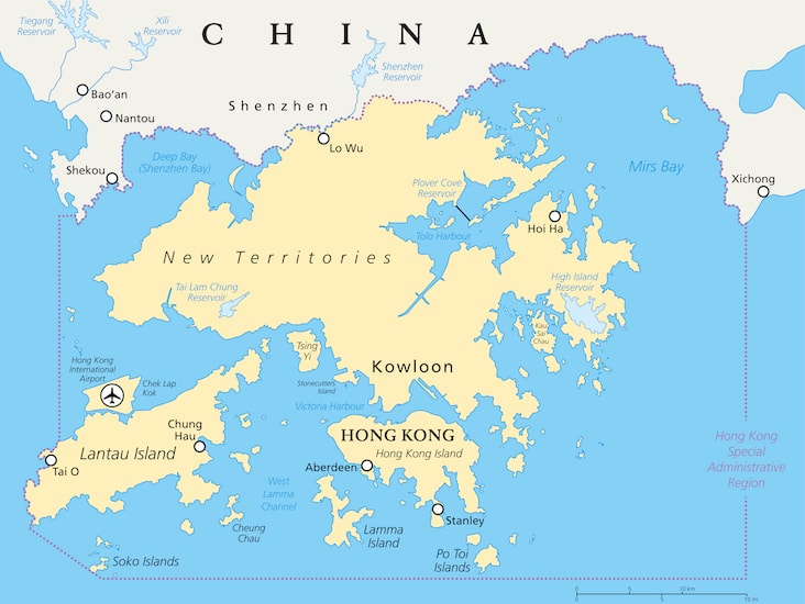 Map of Hong Kong SAR