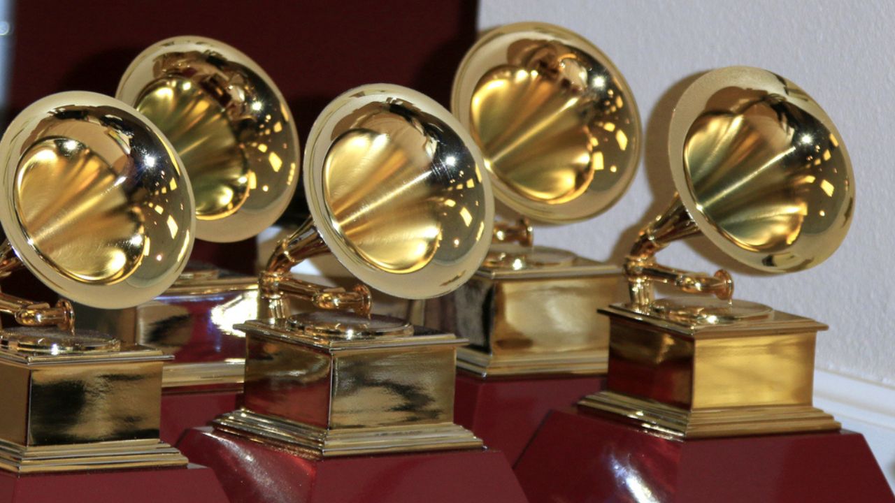 Grammy Award Statues at the 16th Latin GRAMMY Awards at the MGM Grand Garden Arena.