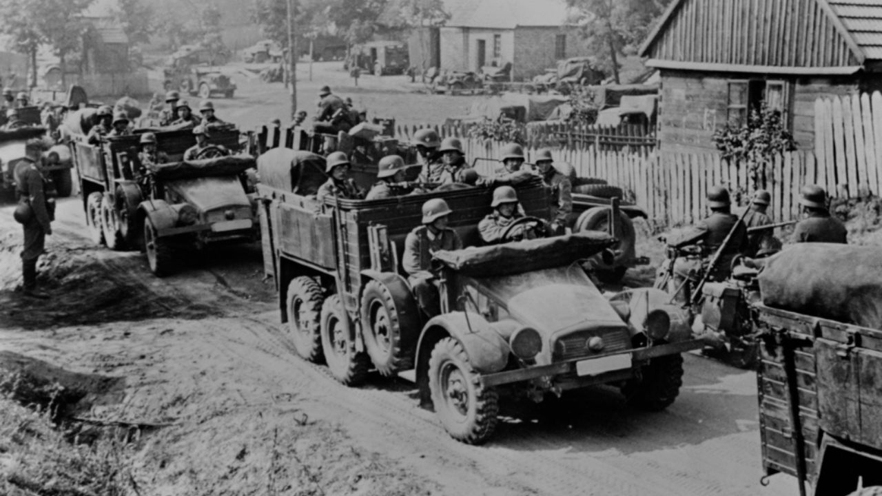 World War 2. German soldiers invade Poland