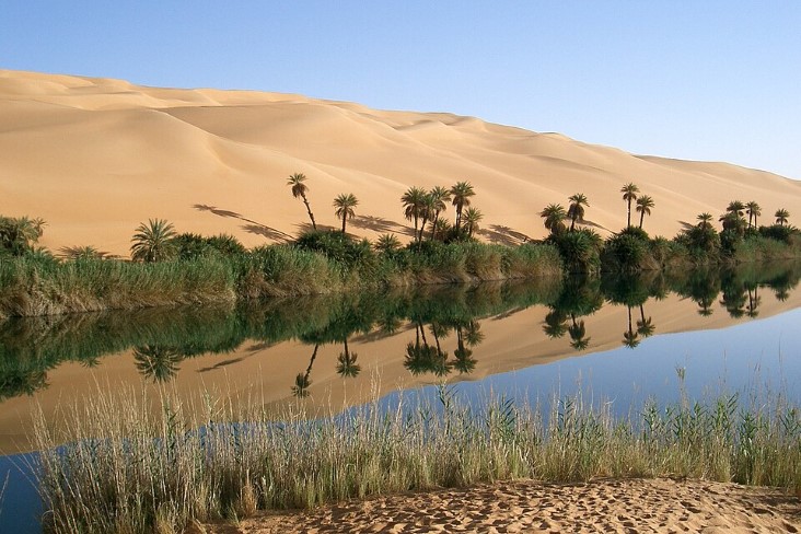 oasis lake in desert
