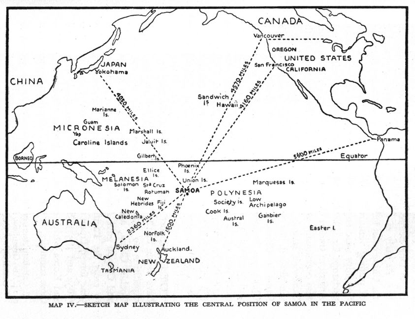 sketch map of samoa