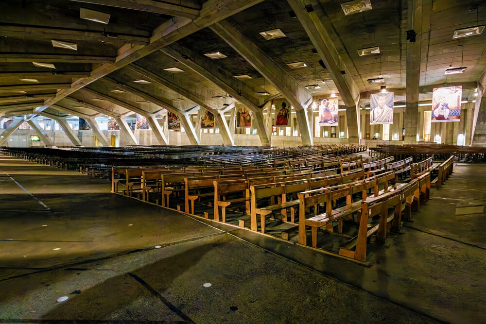 Interior of the Basilica of Saint Pius X