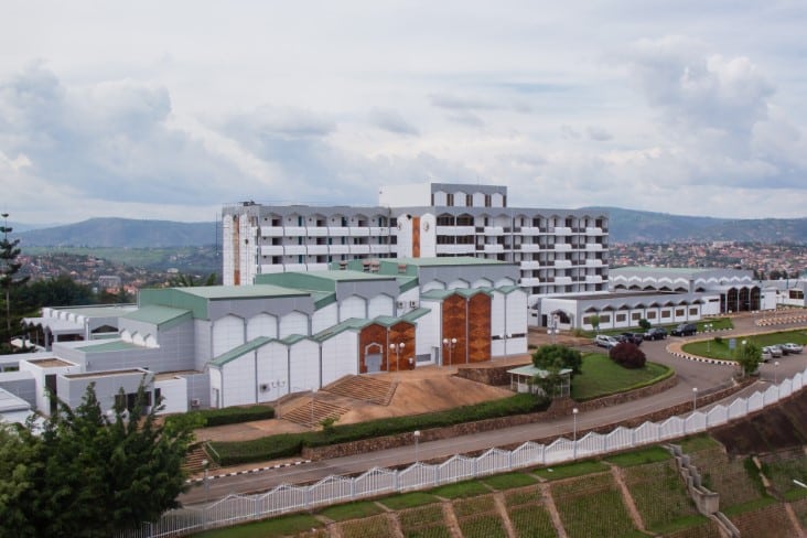 An aerial view of new look of Rwanda Parliament Building in Kimihurura Kigali on May 16 2019. Emmanuel Kwizera