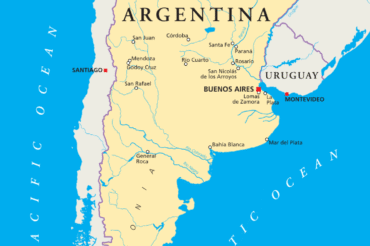 Map of Argentina With Cities and Regions