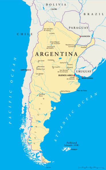 Map of Argentina With Cities and Regions - The Facts Institute