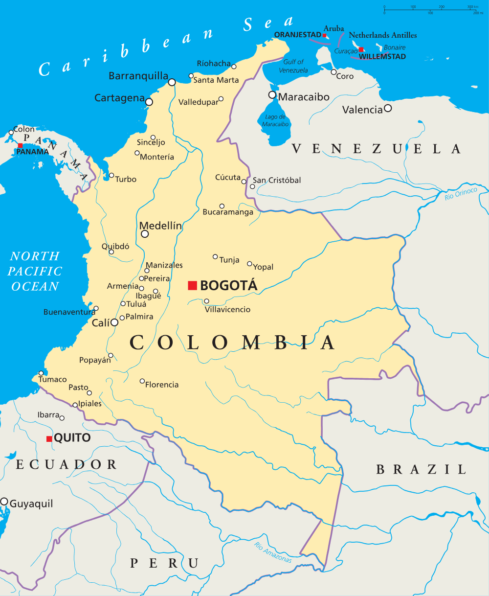 Map Of Colombia With Cities And Regions The Facts Institute Map Of Colombia With Cities And Regions The Facts Institute