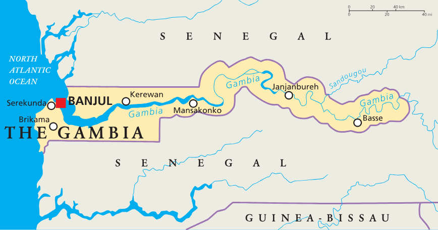 Map of Gambia