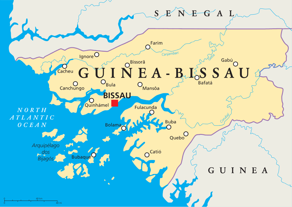 Map of Guinea Bissau
