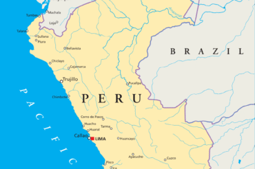 Map of Peru with Cities and Regions