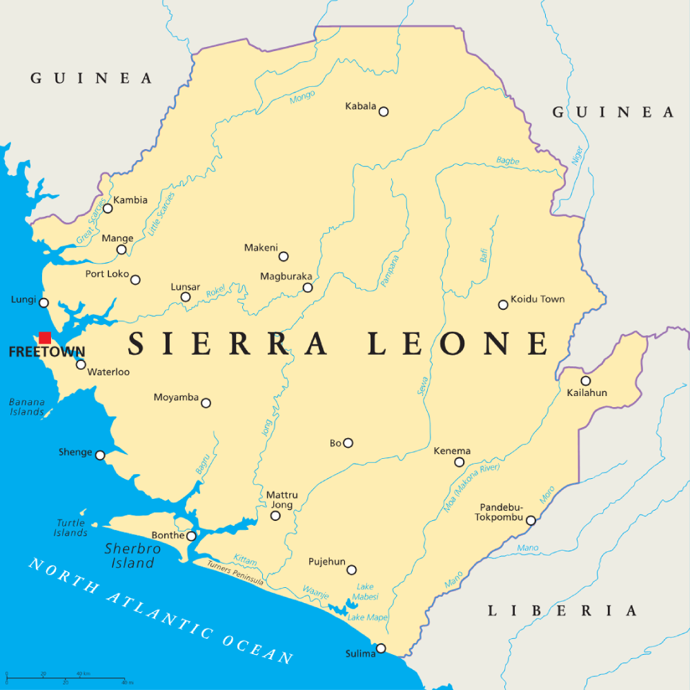 Map of Sierra Leone