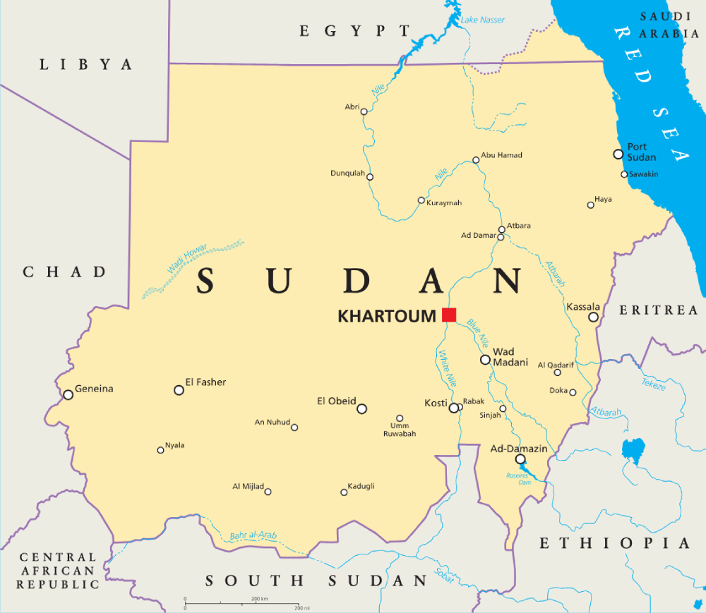Sudan map