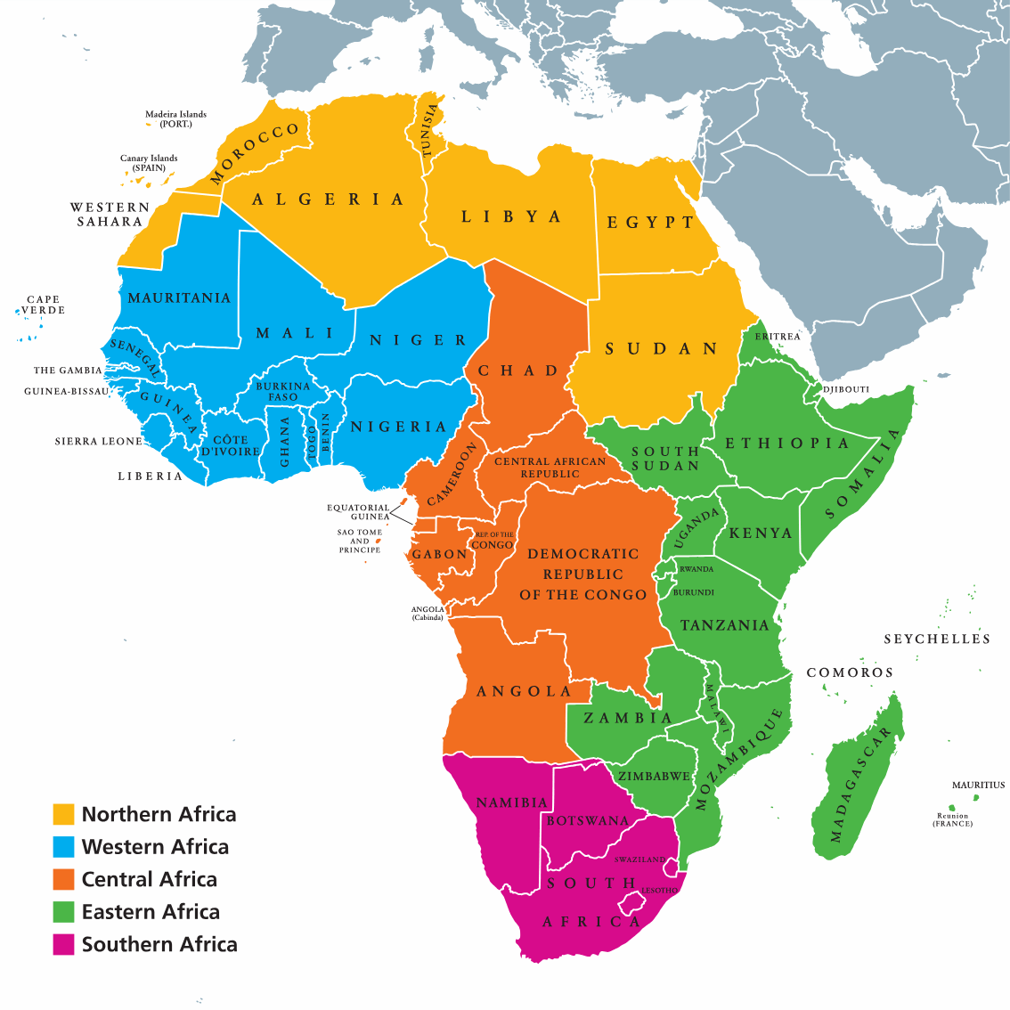 Central African Countries Full List Capitals And Map The Facts 