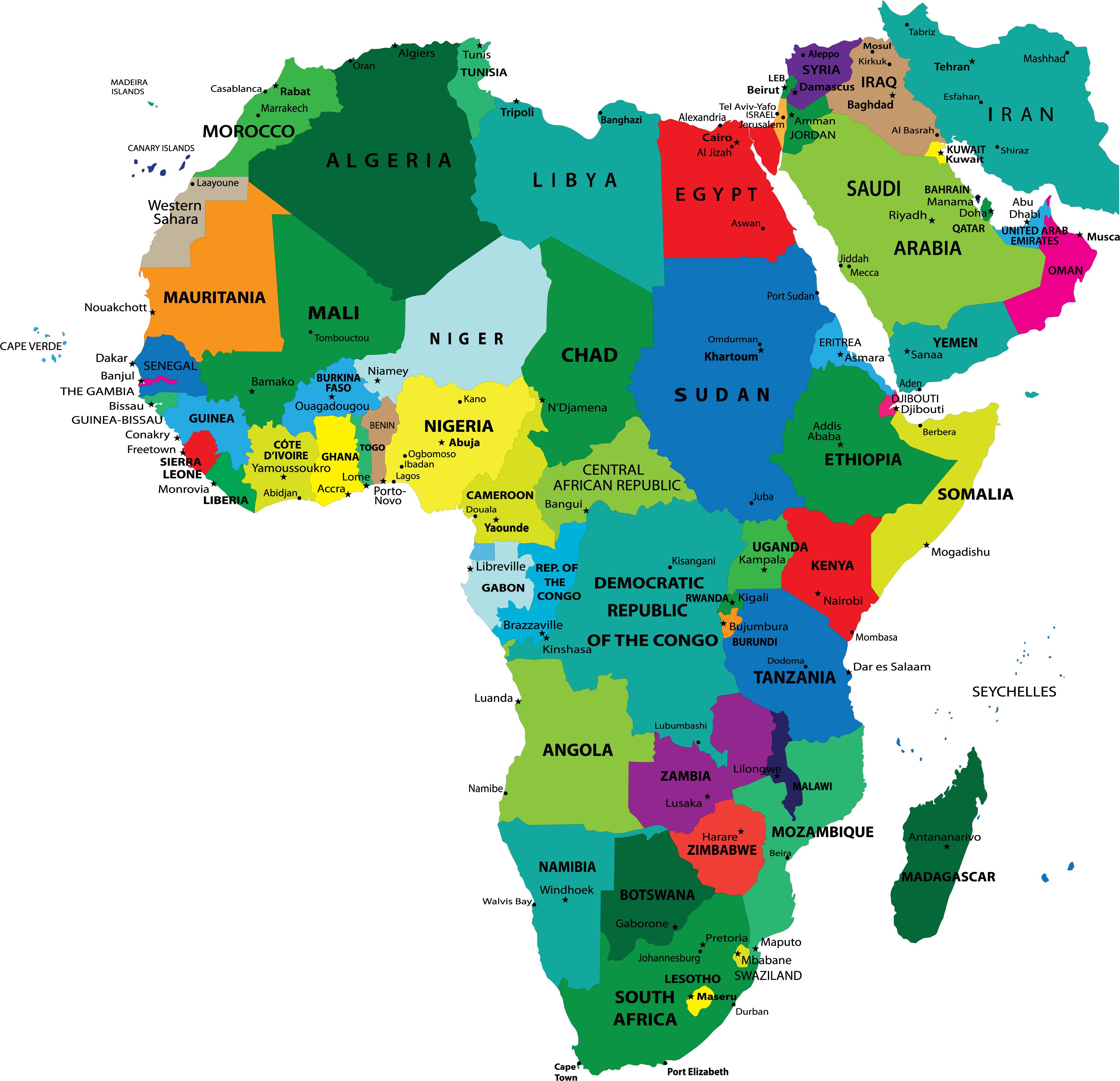 Africa Country Map 2024 Africa Country Map 2024