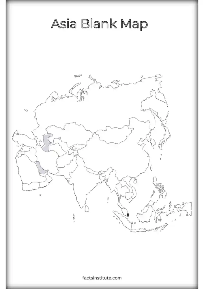 Blank map of Asia