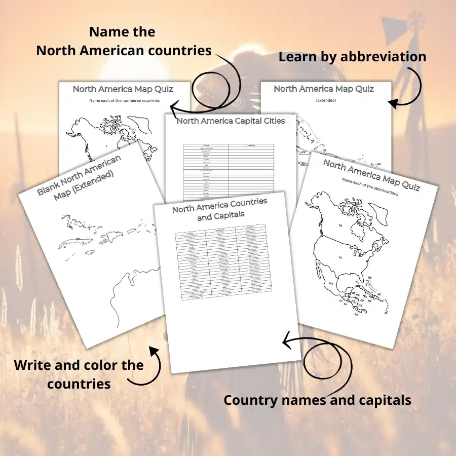 printable maps of north america