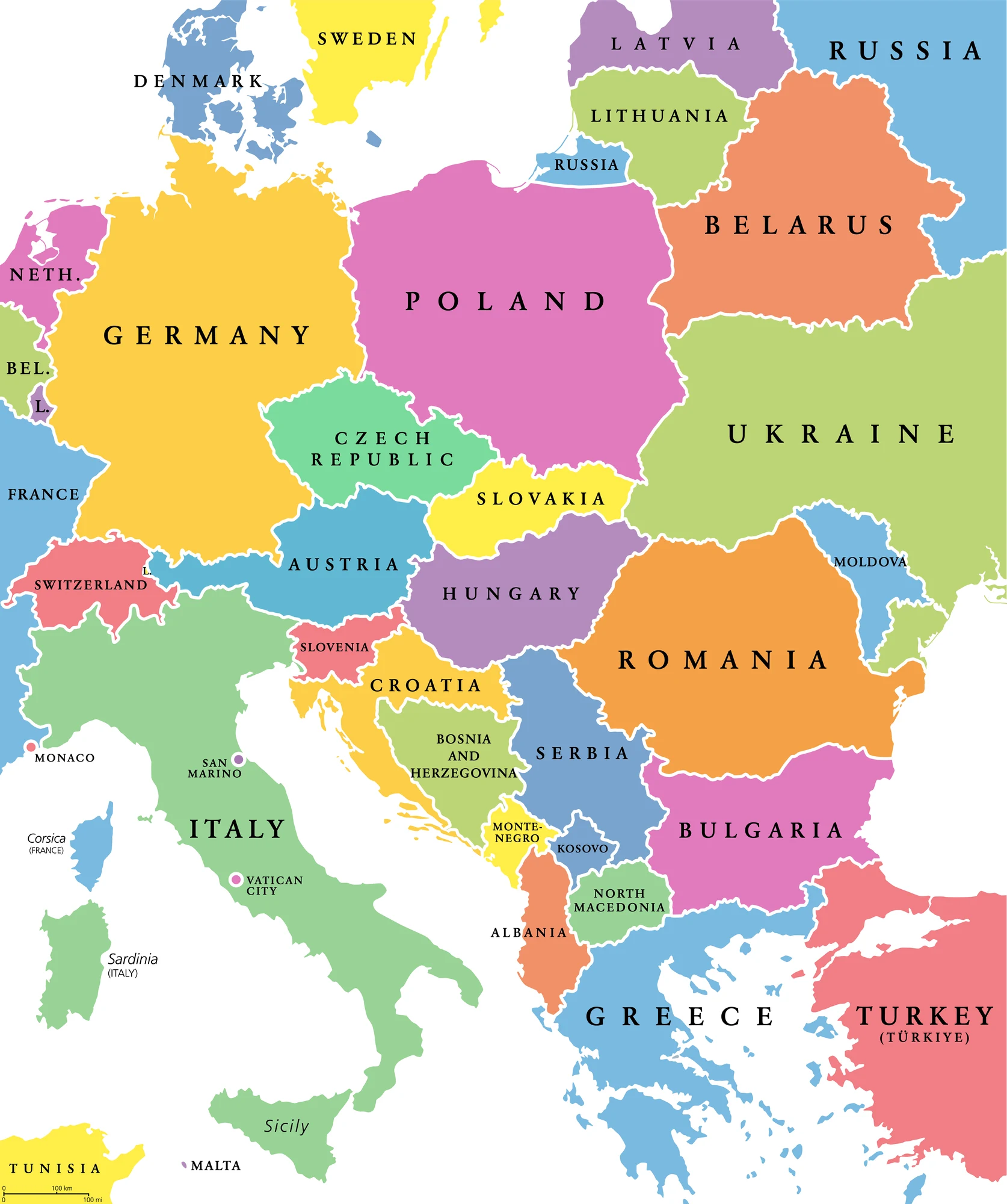 World Atlas Countries Of Europe