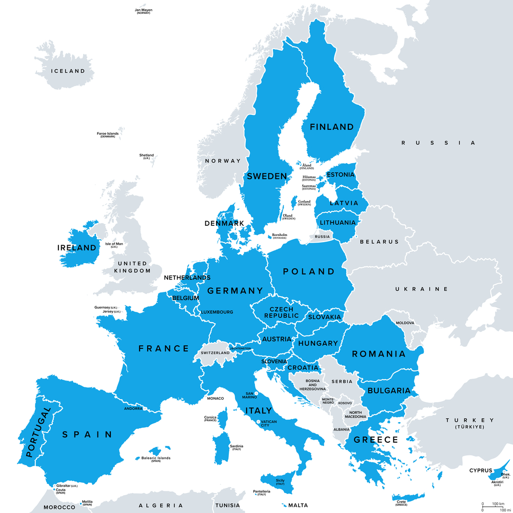 eu countries map