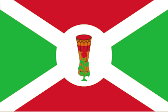 Flag of Burundi with drum