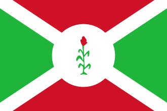 Flag of Burundi with sorghum plant