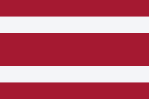 Red and white striped Thai flag 1916