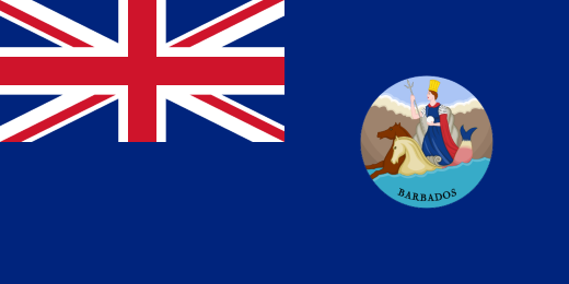 Colonial flag of Barbados