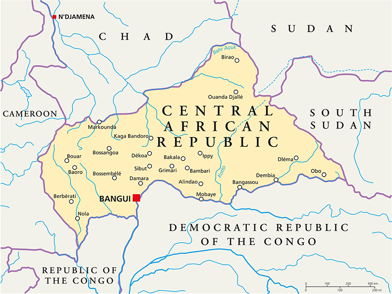 Central African Republic map